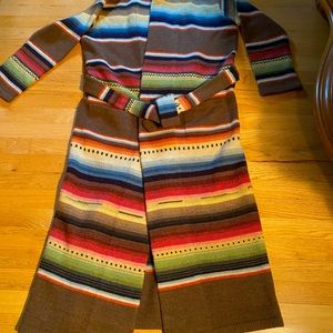 Ralph Lauren long cardigan, beautiful western style colors, next to new